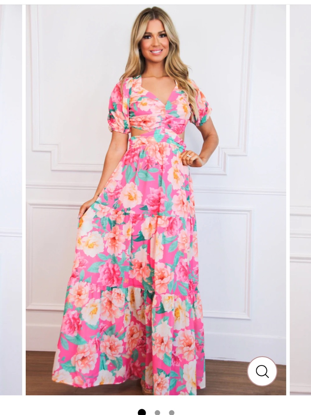 flower maxi dress with back cut out
